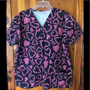 UA Valentine Heart Scrub Top